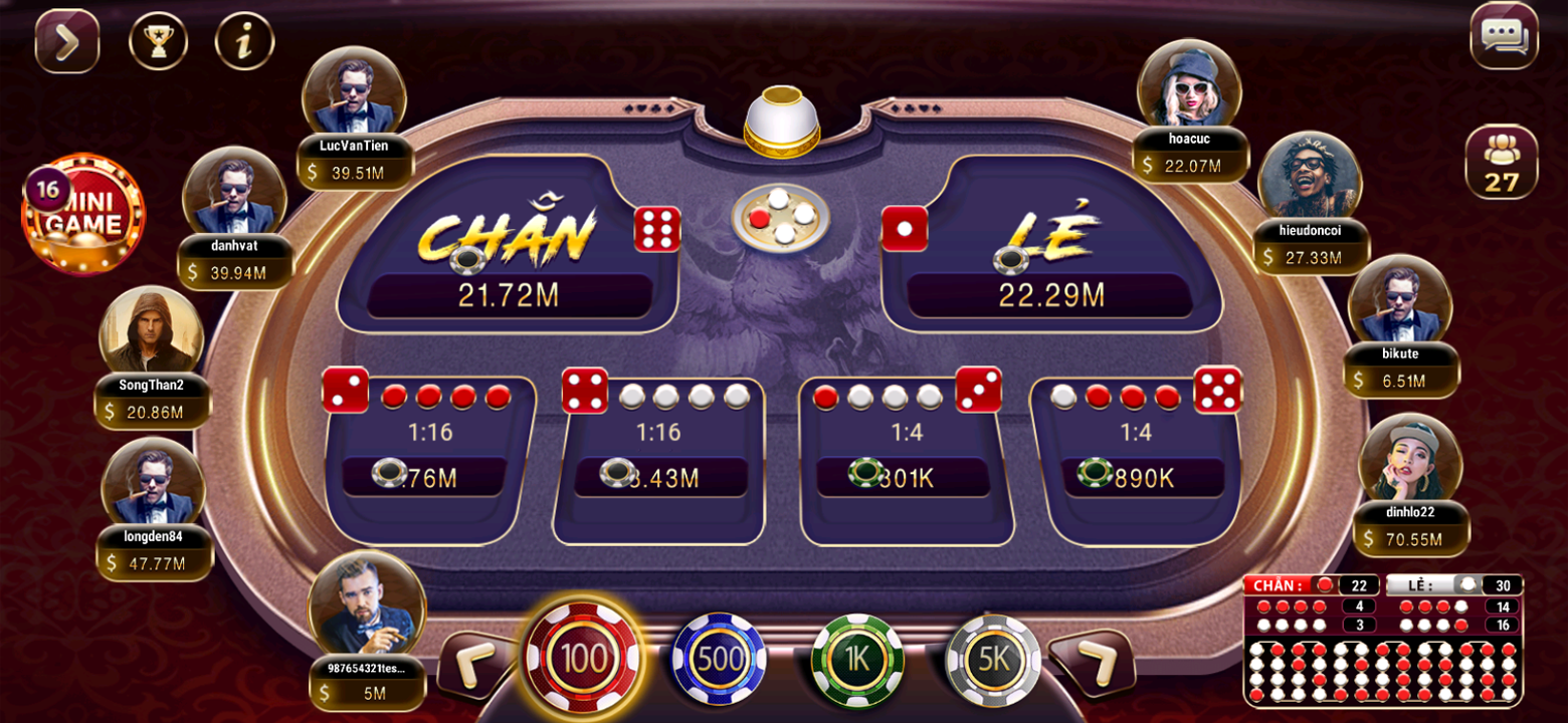 Ảnh chụp màn hình tính năng chiến lược game của M88LU
